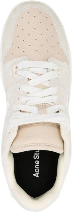 Acne Studios contrast-panel leather sneakers Neutrals