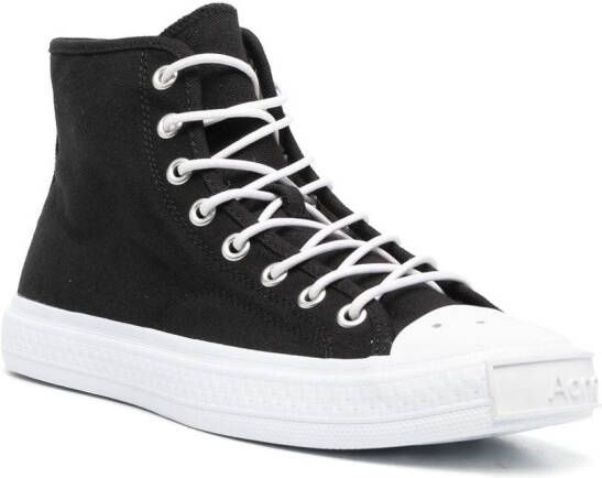 Acne Studios contrasting toe-cap high-top sneakers Black