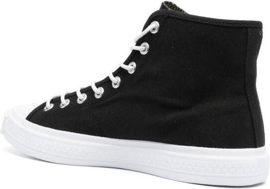 Acne Studios contrasting toe-cap high-top sneakers Black