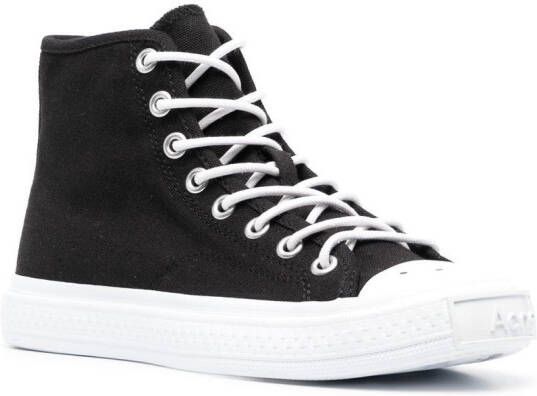 Acne Studios contrasting toe-cap lace-up sneakers Black