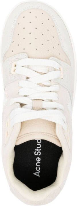 Acne Studios crinkled panelled suede sneakers White