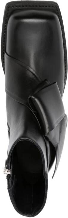 Acne Studios knot-detail leather ankle boots Black