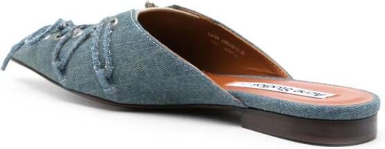 Acne Studios lace-up denim slippers Blue