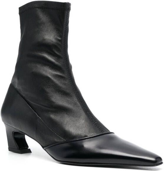 Acne Studios leather ankle boots Black