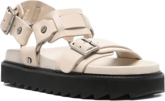 Acne Studios leather buckle sandals Neutrals