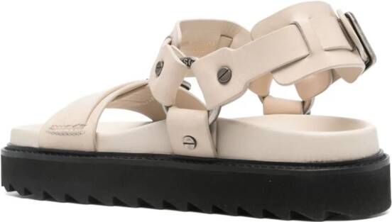 Acne Studios leather buckle sandals Neutrals