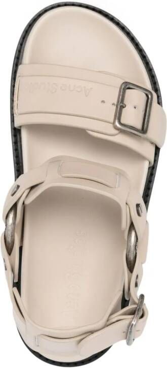 Acne Studios leather buckle sandals Neutrals