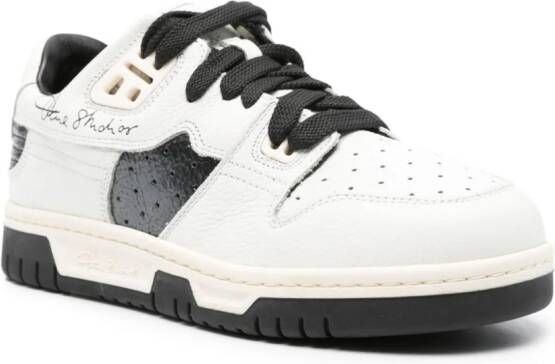 Acne Studios logo-print leather sneakers White