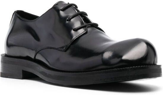 Acne Studios patent-finish leather derby shoes Black