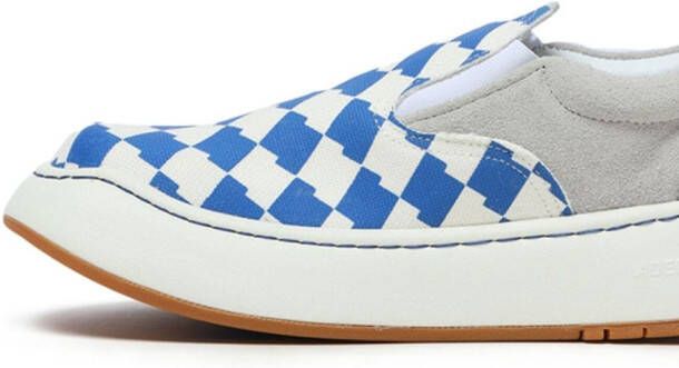 Ader Error checkered slip-on sneakers Blue
