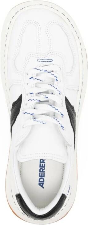 Ader Error Log; BAUS leather sneakers White
