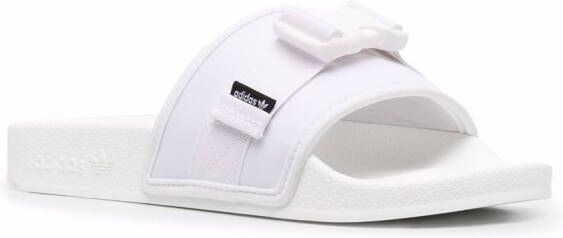 adidas Adilette logo-strap slides White