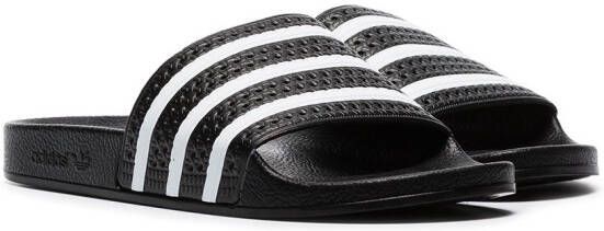 adidas Adilette three-stripe slides Black