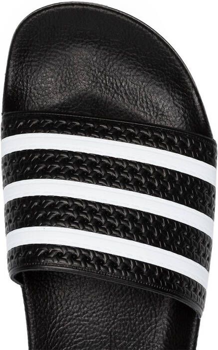 adidas Adilette three-stripe slides Black