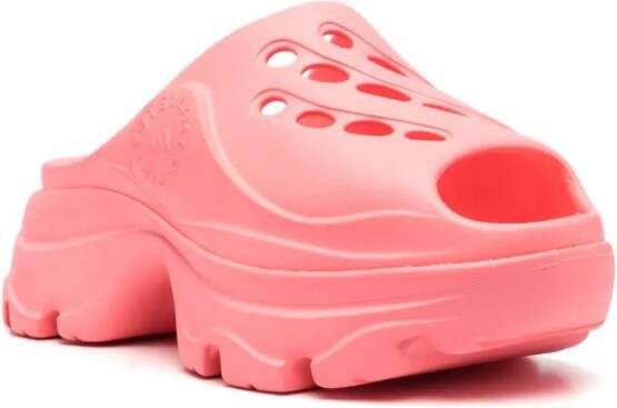 adidas by Stella McCartney 55mm logo-embossed clogs Pink