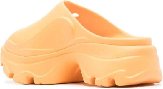 adidas by Stella McCartney embossed-logo clogs Orange