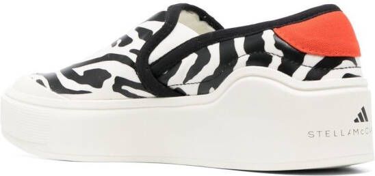 adidas by Stella McCartney leopard-print slip-on sneakers White