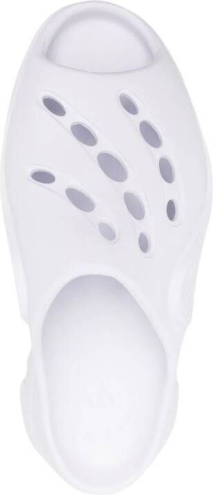 adidas by Stella McCartney logo-embossed perforated clogs White