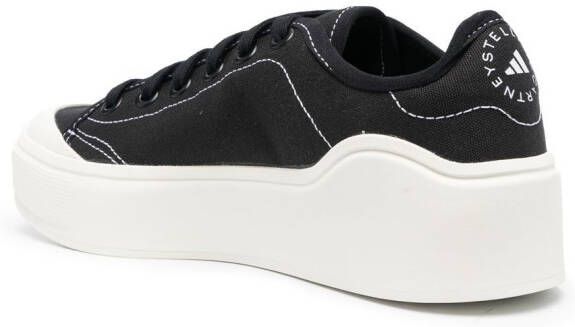 adidas by Stella McCartney logo print lace-up sneakers Black