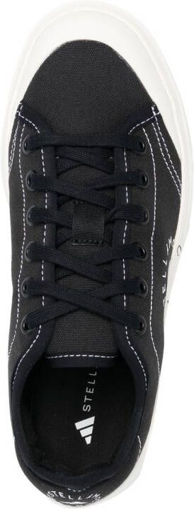 adidas by Stella McCartney logo print lace-up sneakers Black