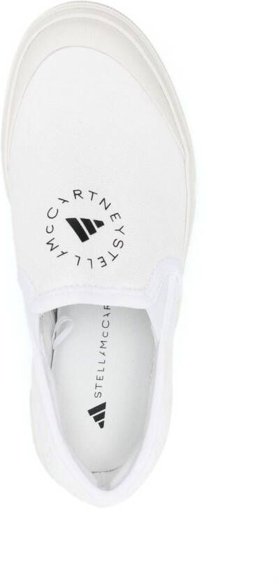 adidas by Stella McCartney logo-print slip-on sneakers White