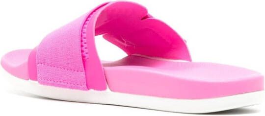 adidas by Stella McCartney logo-print touch-strap slides Pink