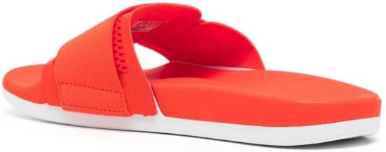 adidas by Stella McCartney logo-strap pool slides Orange