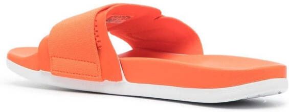 adidas by Stella McCartney logo-strap sliders Orange