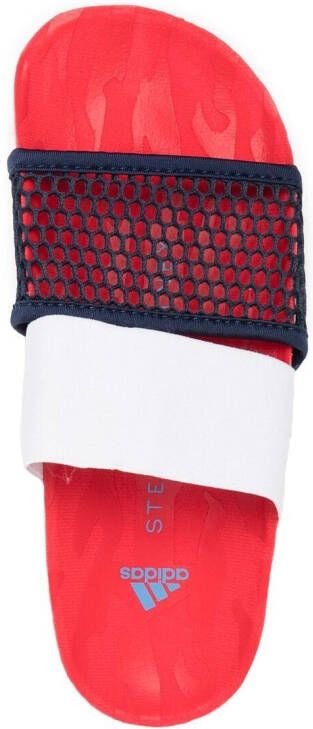adidas by Stella McCartney mesh-panel slides Blue