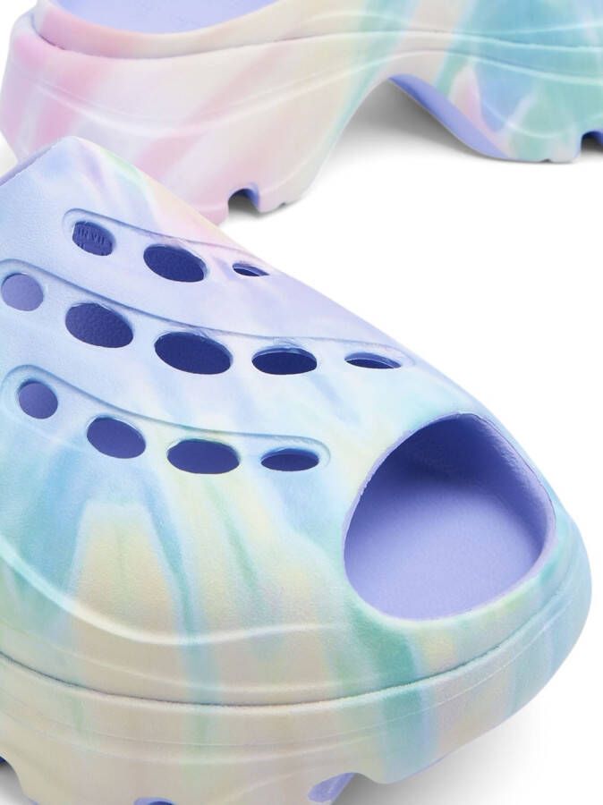 adidas by Stella McCartney swirl-print peep-toe clogs Purple