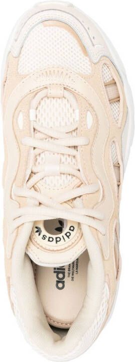 adidas cut-out detail leather sneakers Neutrals