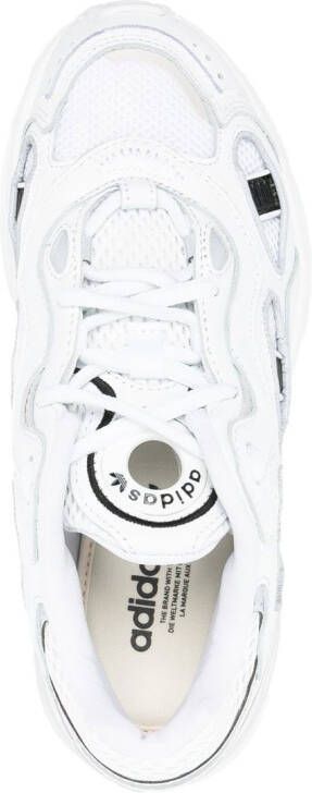 adidas cut-out detail leather sneakers White
