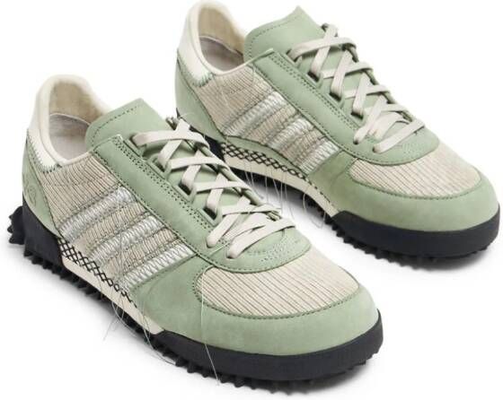 adidas frayed lace-up sneakers Green