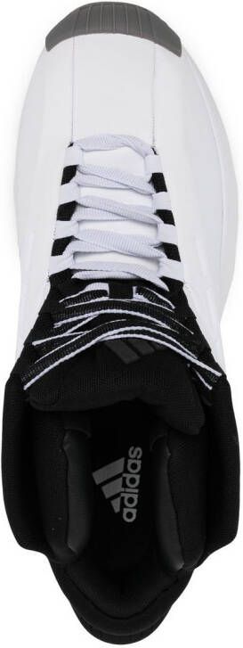 adidas high top lace-up sneakers White