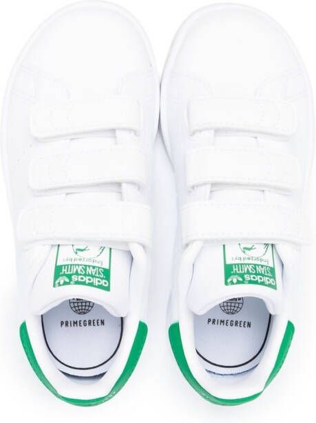 adidas Kids Stan Smith touch-strap trainers White