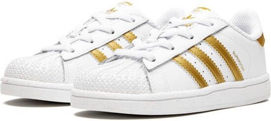 adidas Kids Superstar I "White Metallic Gold" sneakers