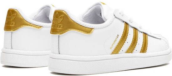 adidas Kids Superstar I "White Metallic Gold" sneakers