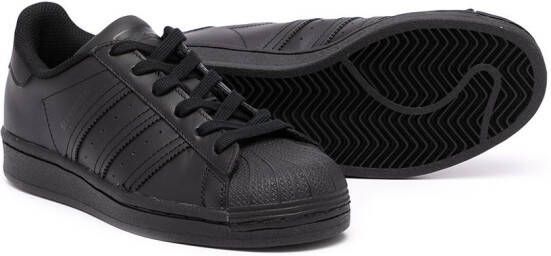 adidas Kids Superstar low-top leather sneakers Black