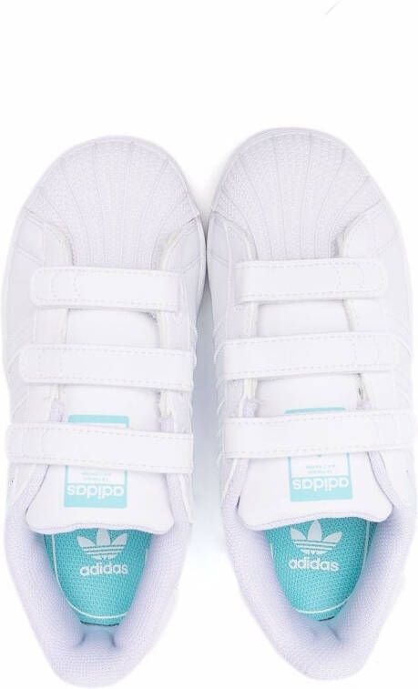 adidas Kids Superstar touch-strap sneakers White