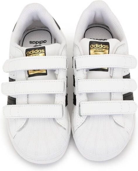 adidas Kids Superstar touch-strap sneakers White
