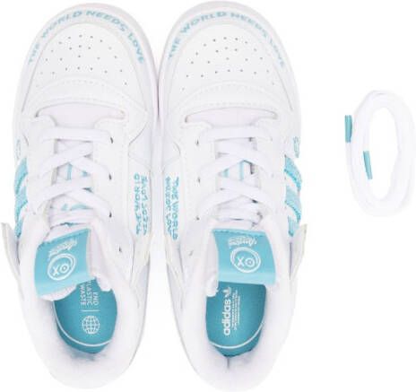 adidas lace-up leather sneakers White