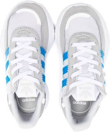 adidas leather lace-up sneakers Grey