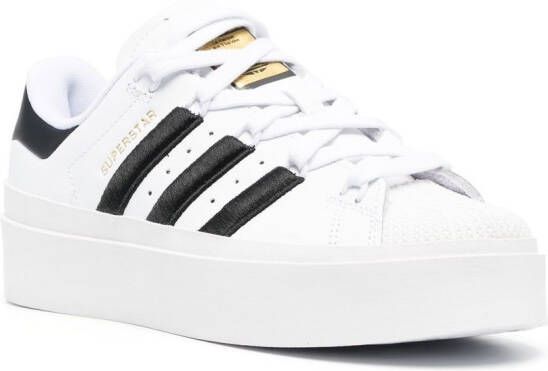 adidas logo-patch lace-up sneakers White