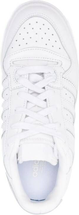 adidas logo-patch leather sneakers White