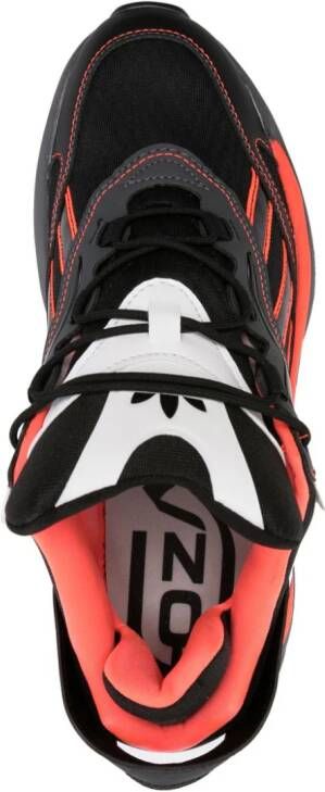 adidas logo-print panelled-design sneakers Black