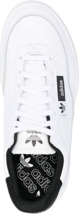 adidas low-top chunky leather sneakers White