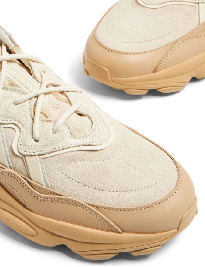 adidas Ozweego lace-up suede sneakers Neutrals