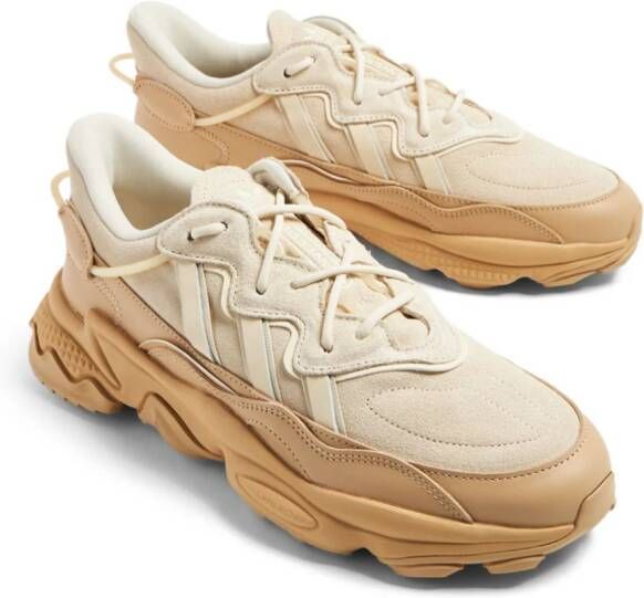 adidas Ozweego lace-up suede sneakers Neutrals