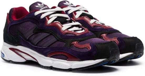 adidas purple Temper Run Subtle 90s leather and suede low-top sneakers