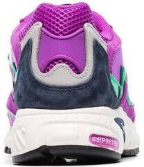 adidas purple Temper Run suede sneakers